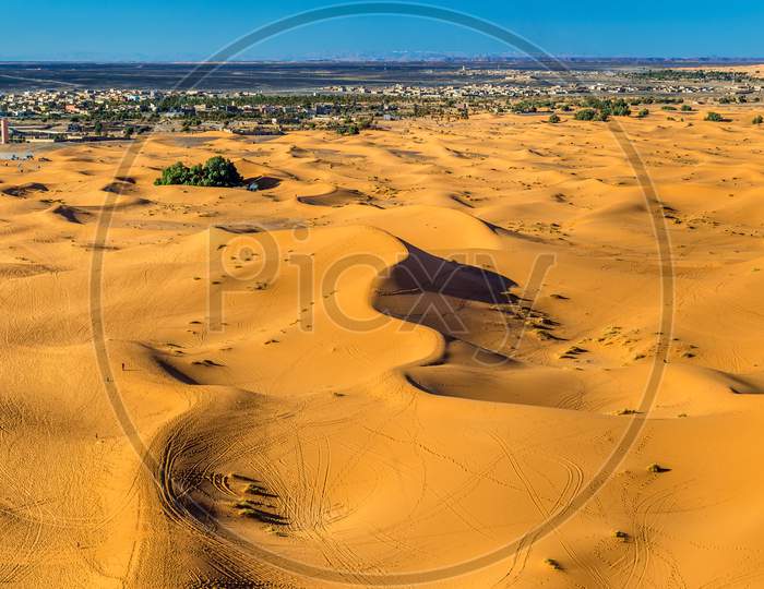 Dunes Of Erg Chebbi Near Merzouga In Morocco