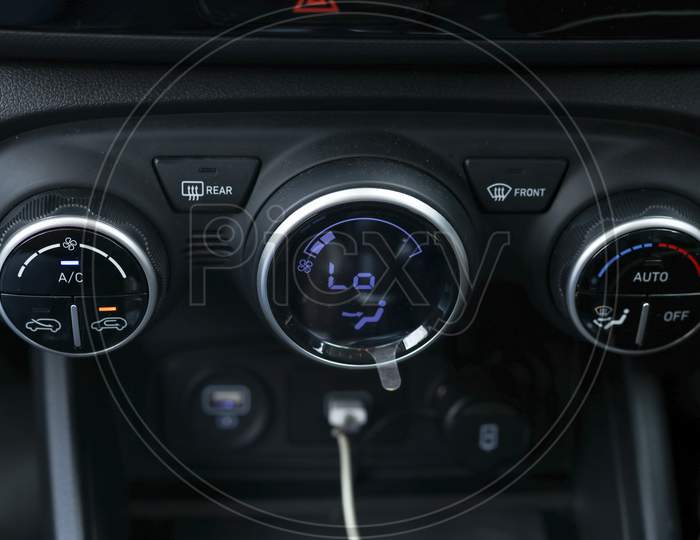 Interior Of a Car With Displays