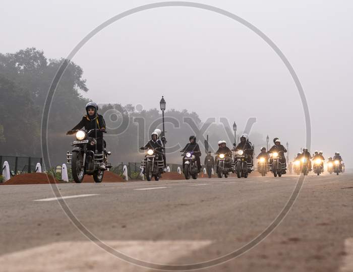 Indian Army Doing Bike Rehearsals for 71st Republic Day, Delhi