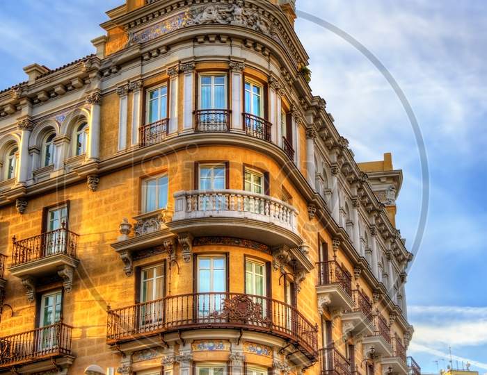 Typical Building In The Centre Of Madrid, Spain