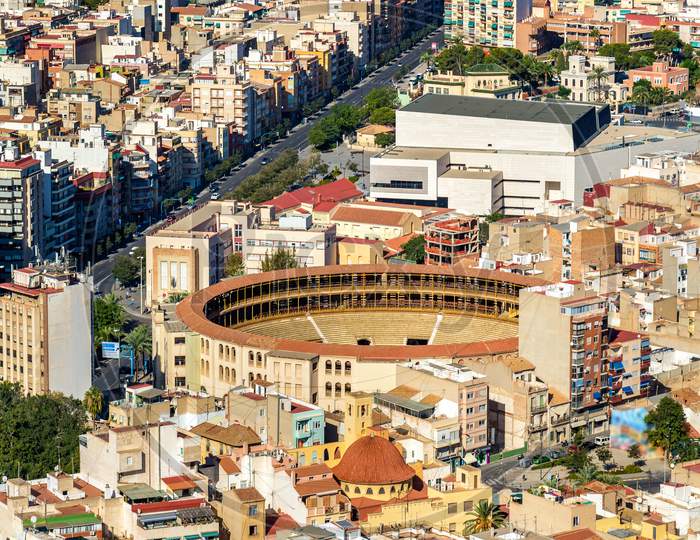 Image of La Fuente De Levante Fountain On Luceros Square In Alicante ...