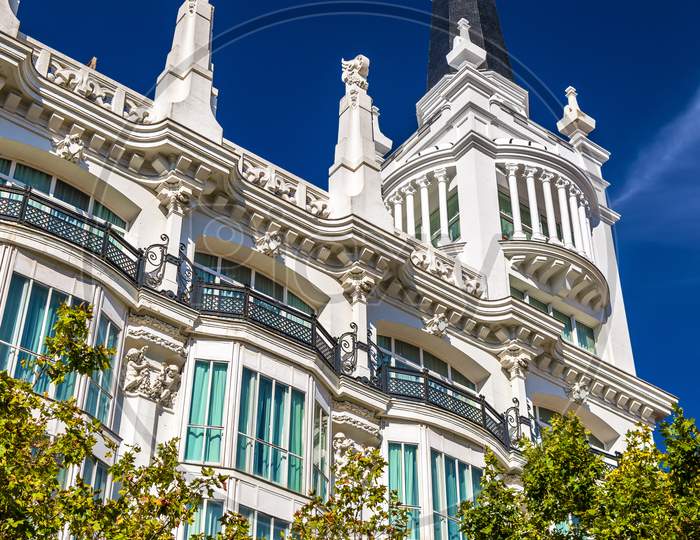 Typical Building In The Centre Of Madrid, Spain