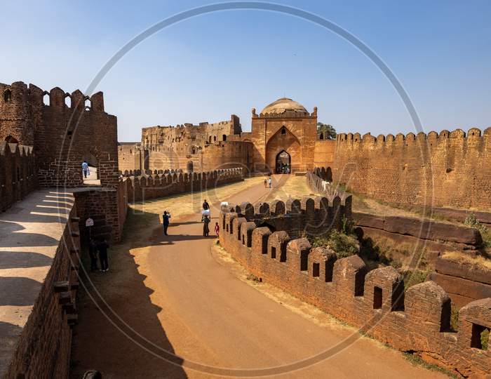 Bidar Fort Entrance with road leading towards it