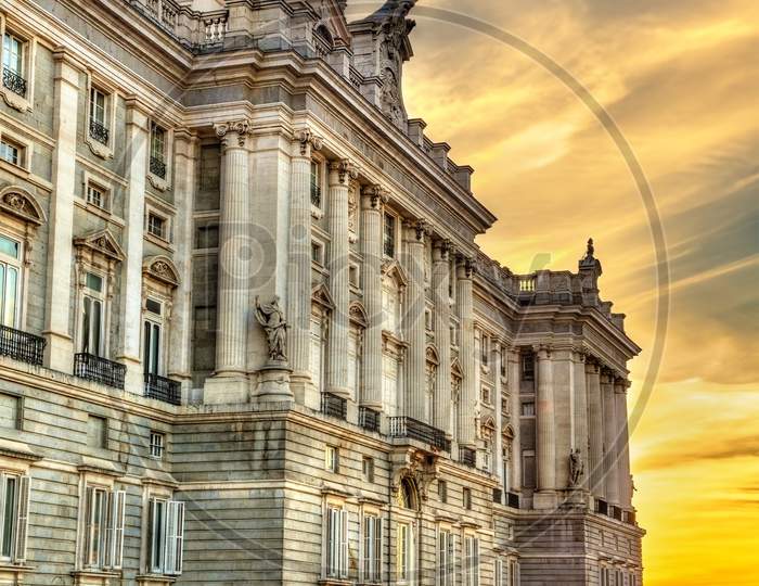 The Royal Palace Of Madrid In Spain