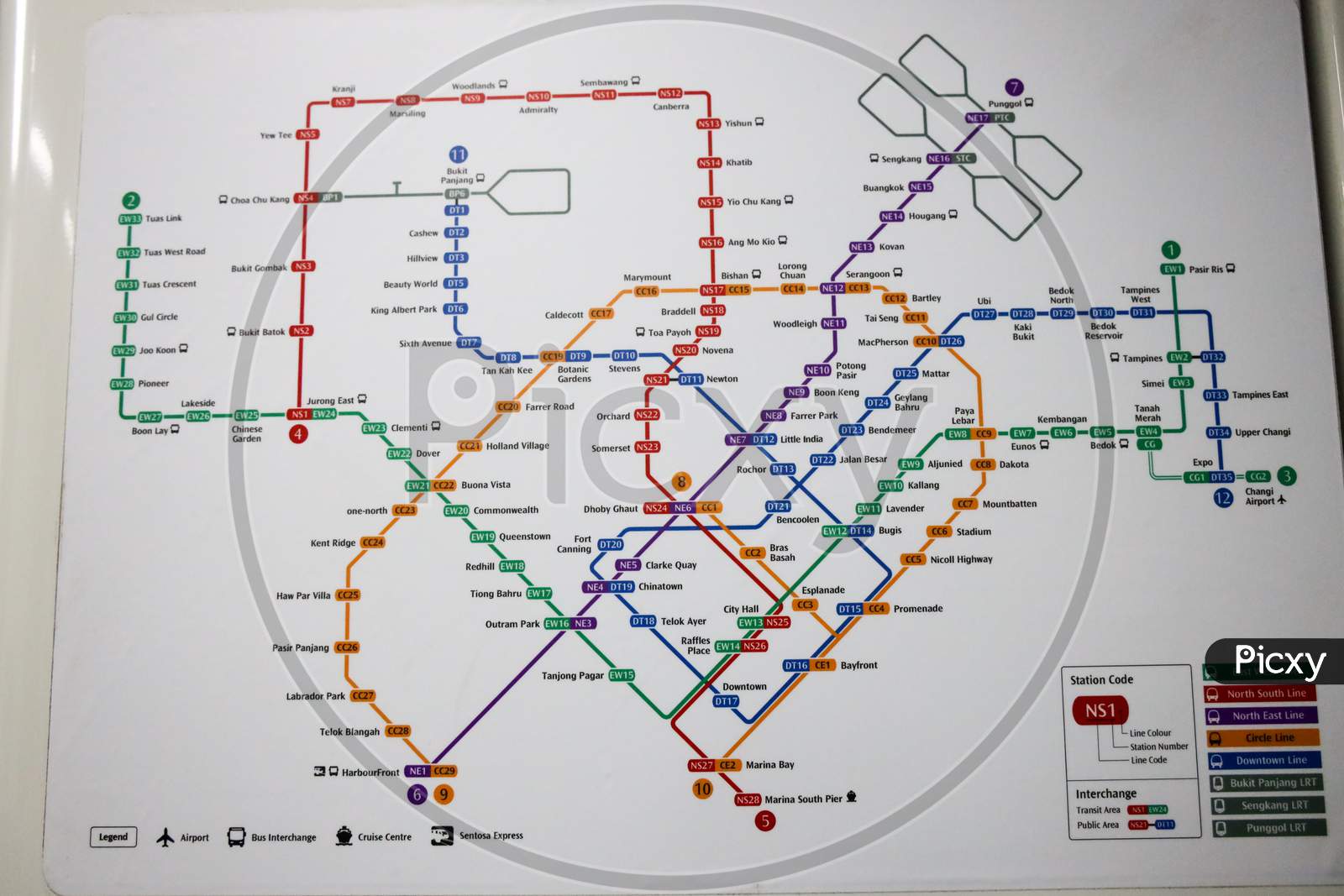 Singapore metro route map