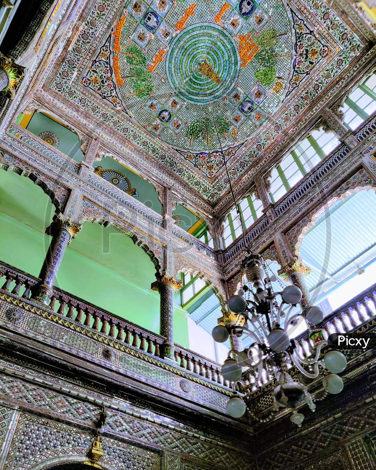 Interior Of a Palace With Chandelier