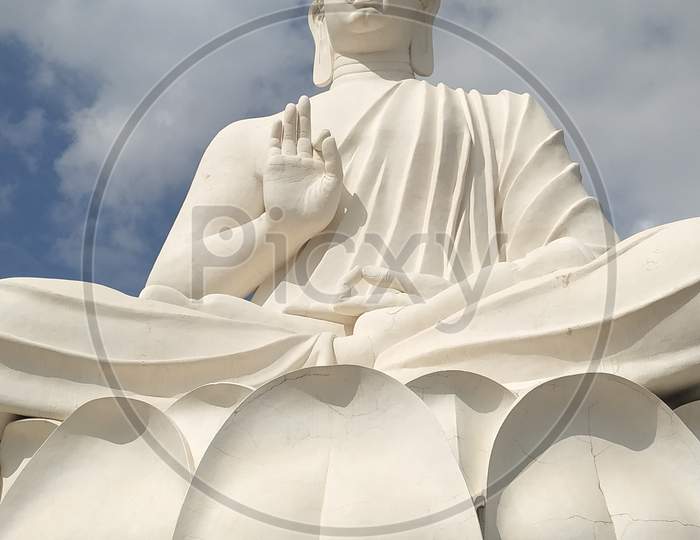 Gautham Buddha Statue With Blue Sky Background