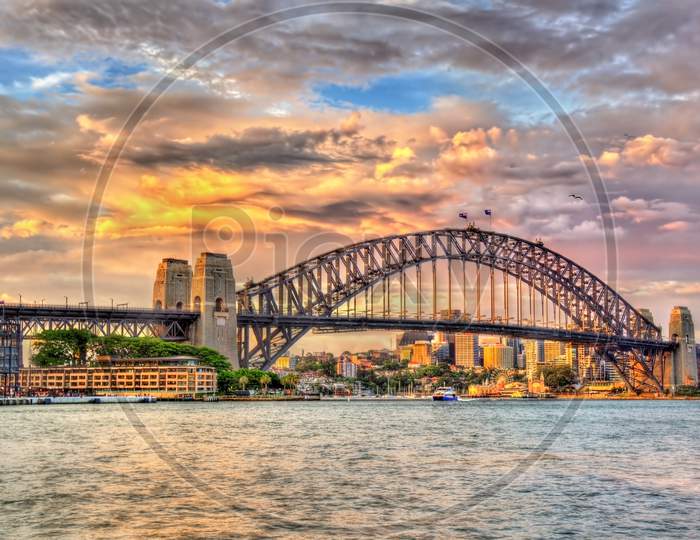 Sydney Harbour Bridge At Sunset