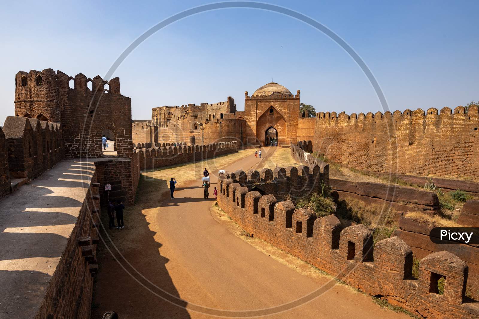 Bidar Fort Entrance with road leading towards it