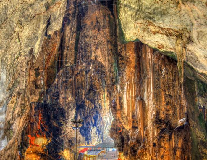 Interior Of Batu Caves In Kuala Lumpur, Malaysia