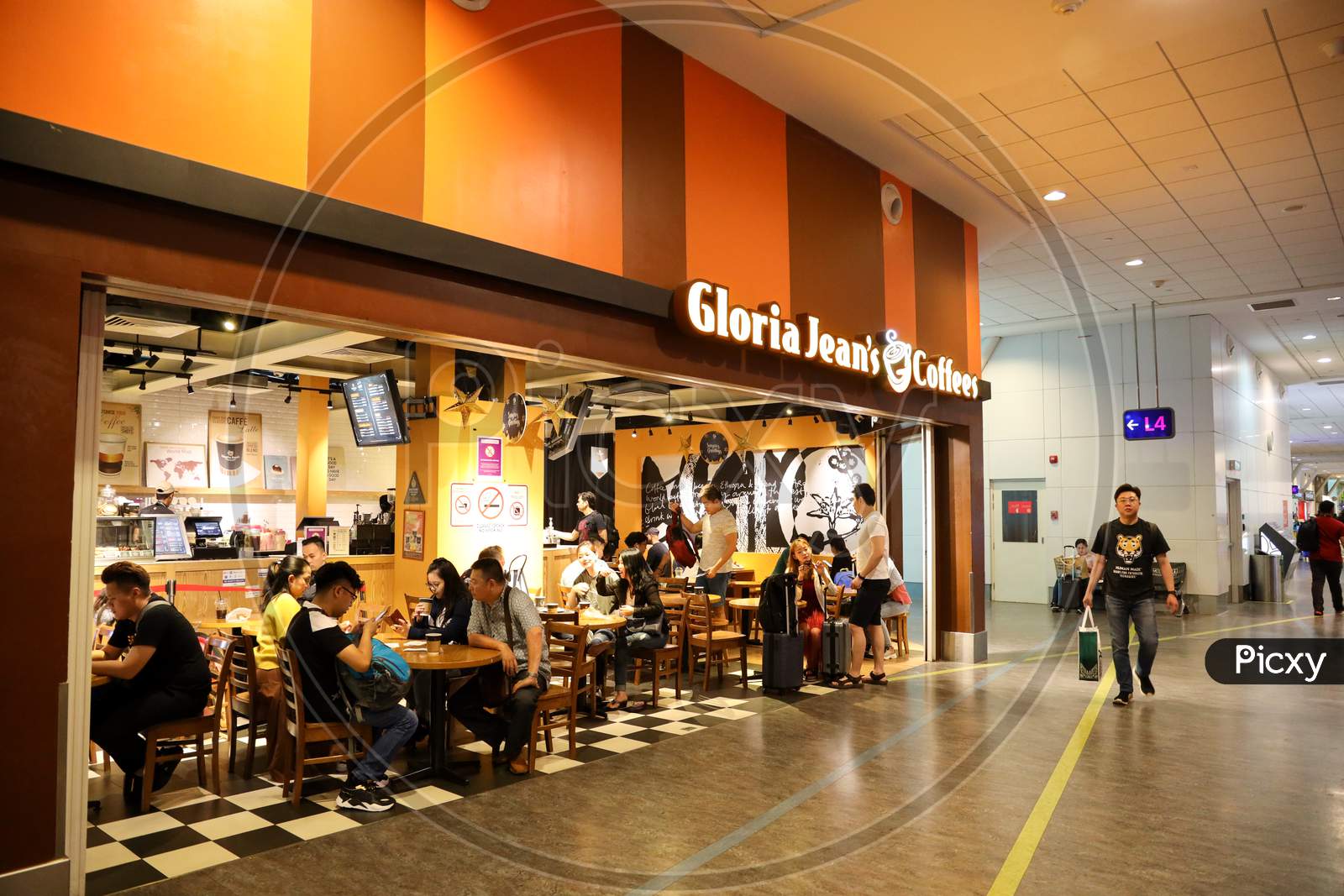 Gloria jeans And Coffees Store In KL International Airport, Malaysia