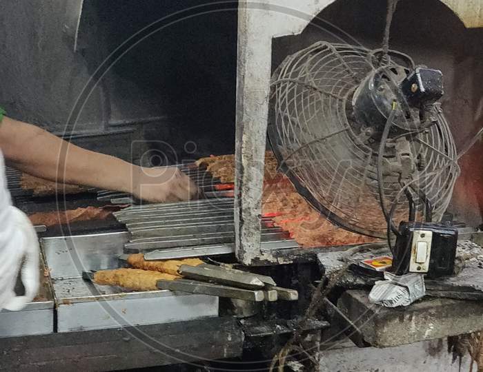 Sheek Kabab Making At a Stall