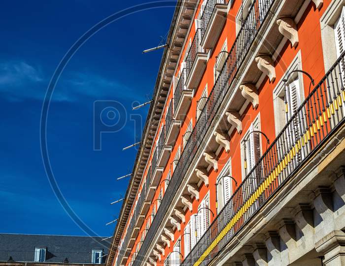 Buildings On The Plaza Mayor Of Madrid, Spain
