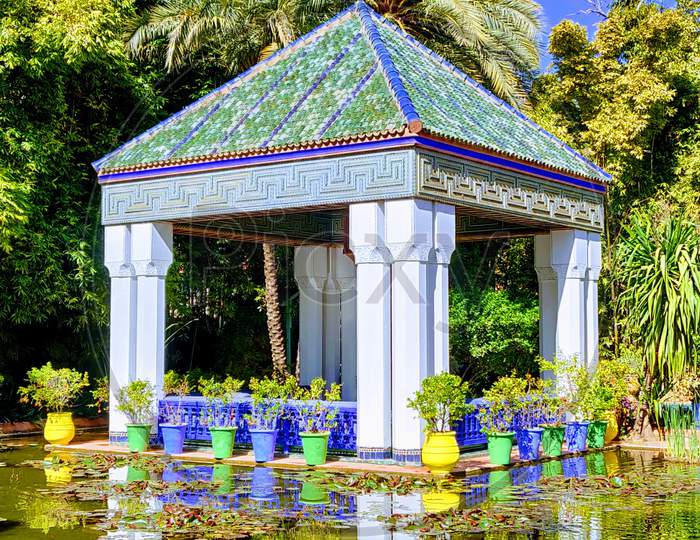 A Mandap In Middle Of Pond in an Mosque Compound at El Borma , Algeria