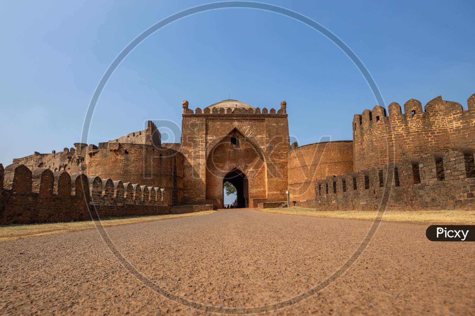 Low angle View of Bidar Fort Entrance