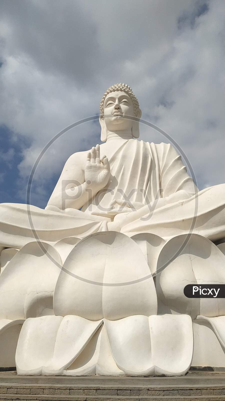 Gautham Buddha Statue With Blue Sky Background