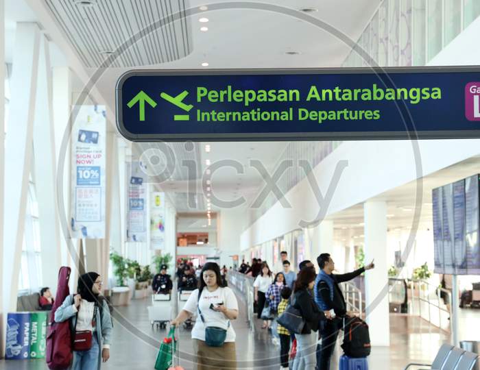 International Departures name Board in Airports