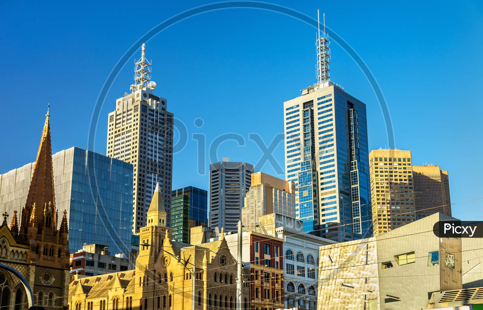 Skyscrapers Of Melbourne Cbd In Australia