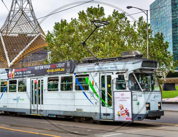 Comeng Z3 Class Tram On St Kilda Road In Melbourne, Australia