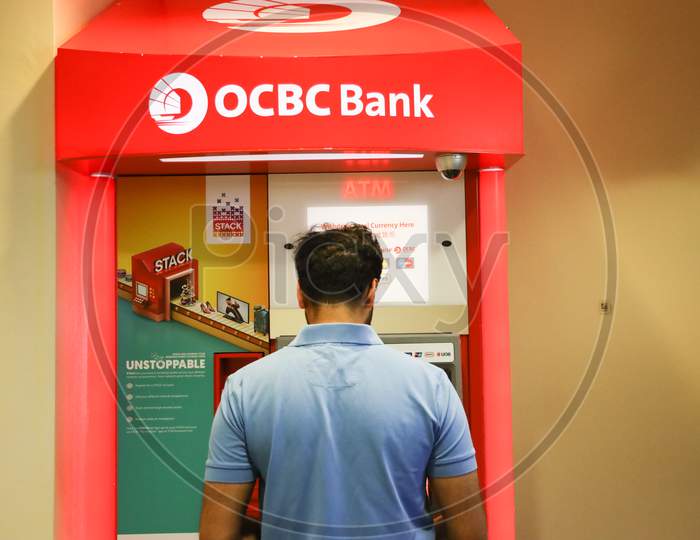 OCBC Bank ATM in Singapore.