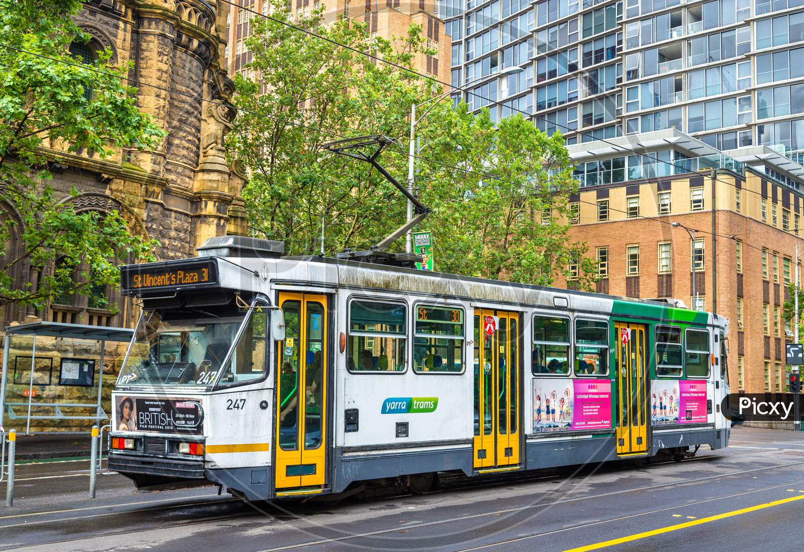Comeng A1 Class Tram On La Trobe Street In Melbourne, Australia