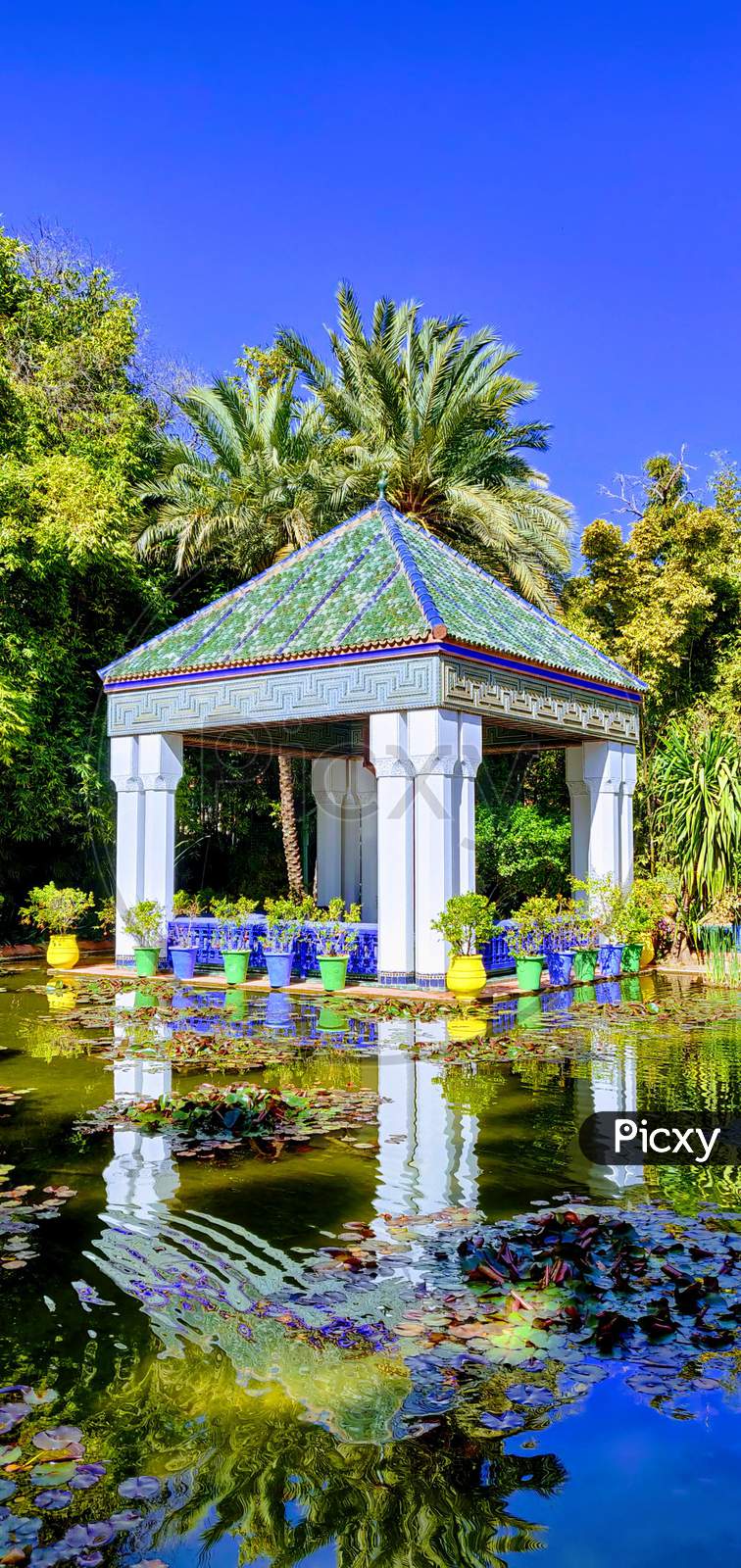 A Mandap In Middle Of Pond in an Mosque Compound at El Borma , Algeria