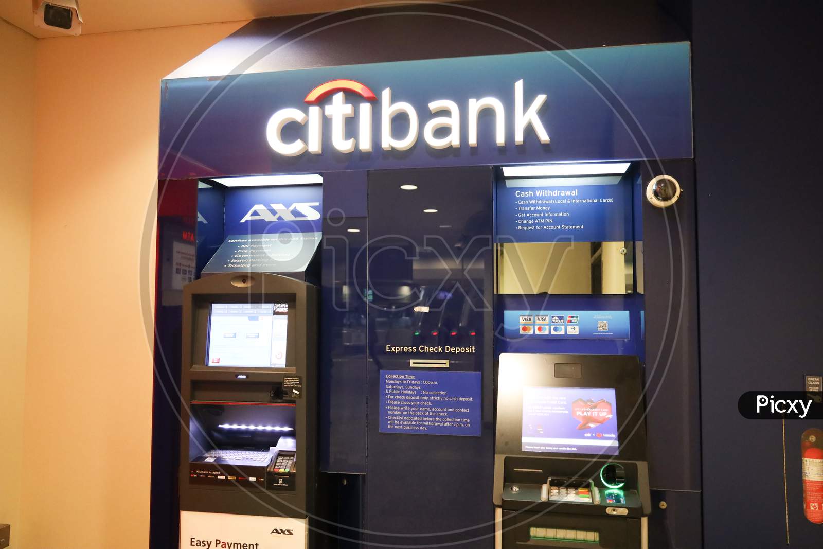 Citi bank ATM in Singapore.