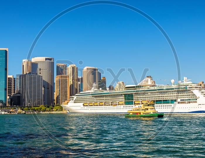 Cruise Ship In Sydney Harbour, Australia