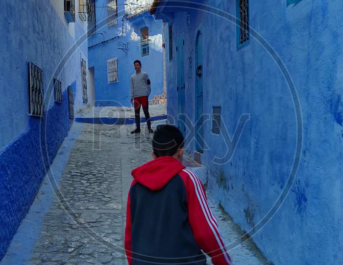 People On Streets of Bitam, Algeria