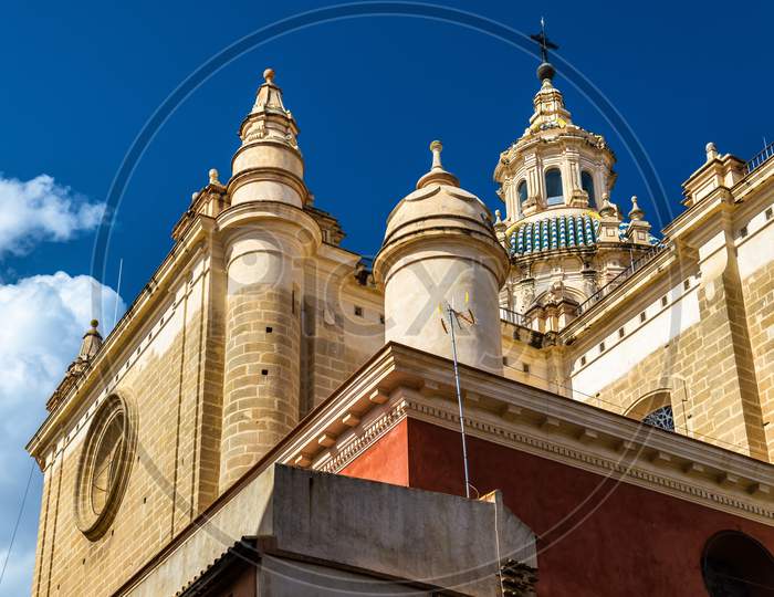 Baroque Style Salvador Church In Seville, Spain