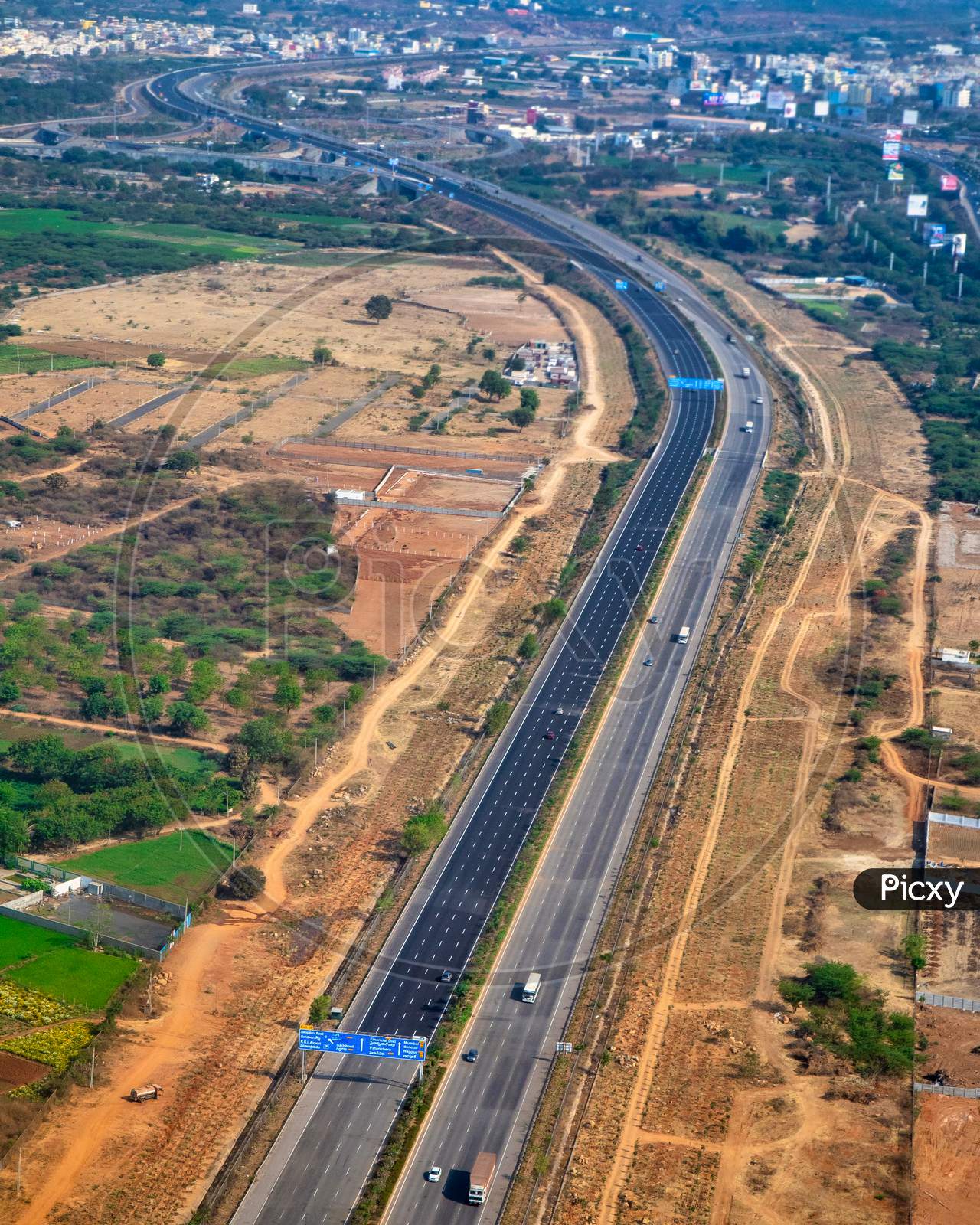 Image Of Aerial Shot Of Outer Ring Road Of Hyderabad-KO461441-Picxy