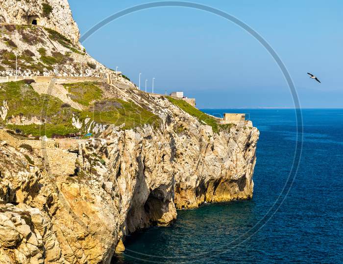 Seaside Of Gibraltar At Europa Point