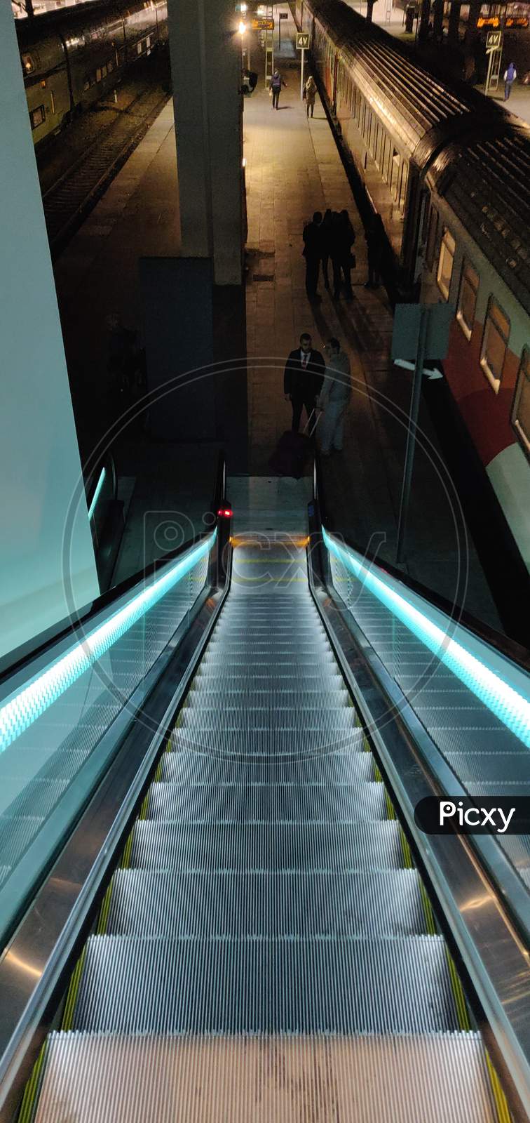 Escalator In a Mall
