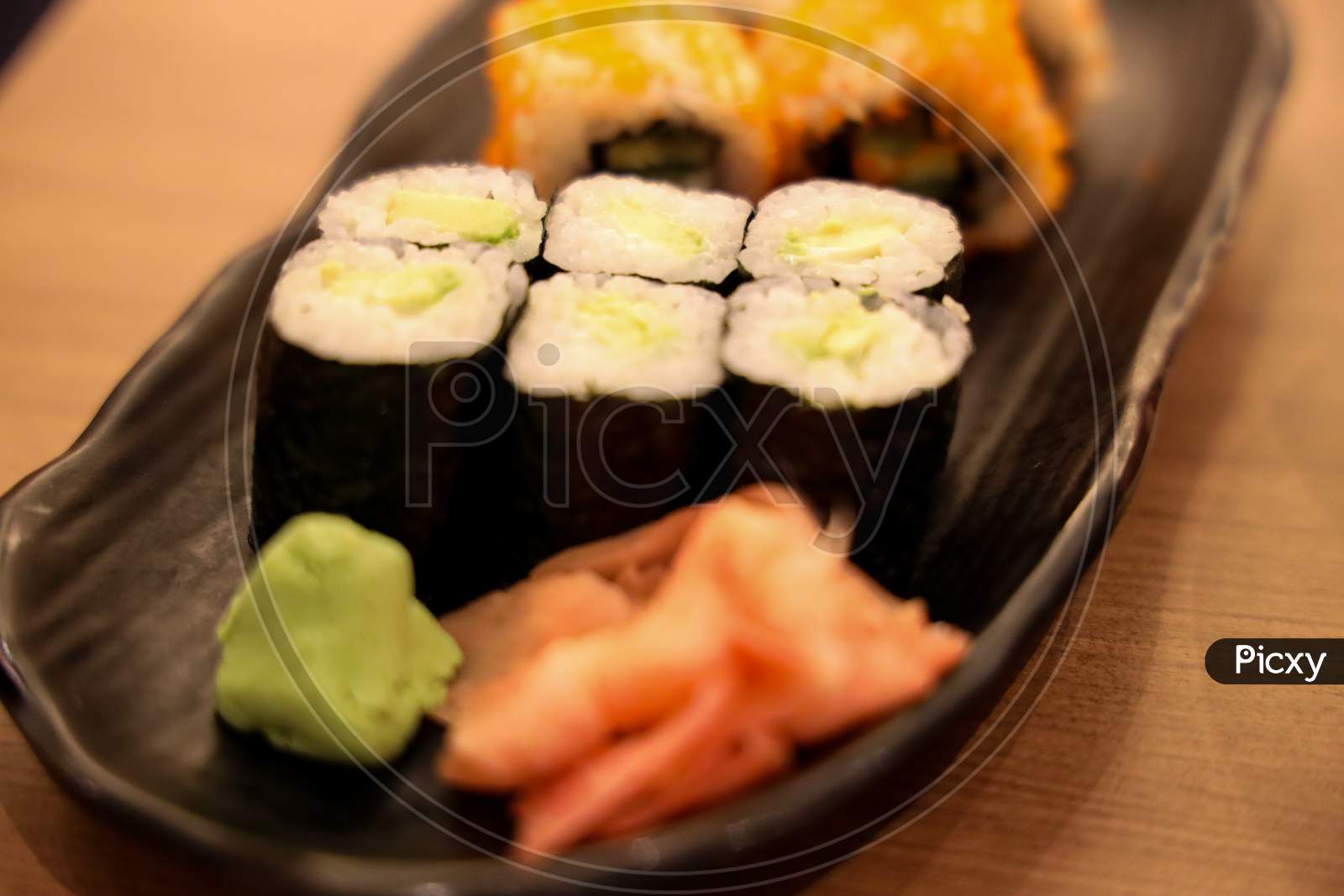 Sushi California Rolls.
