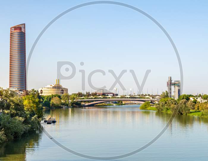 Skyline Of Seville With The Guadalquivir River - Spain