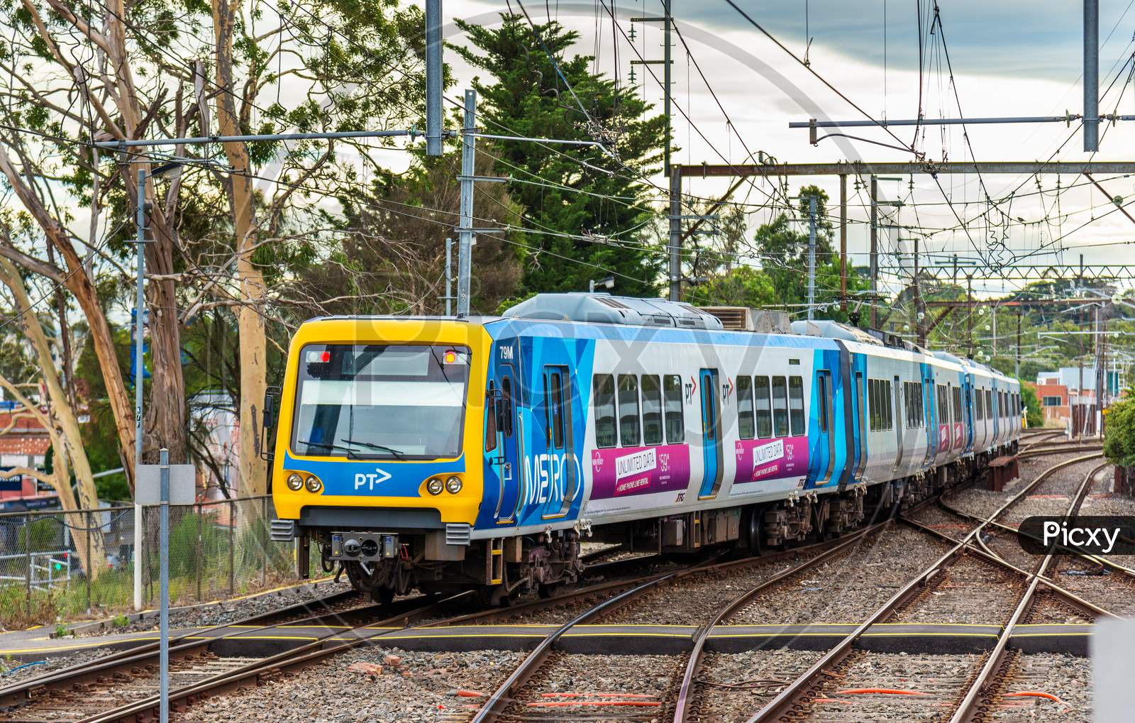 Melbourne Metro Train At Ringwood Station, Australia