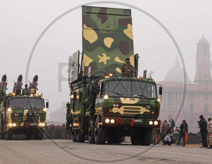 Indian Army Troop Level Radar Practicing for Republic Day Parade, Delhi