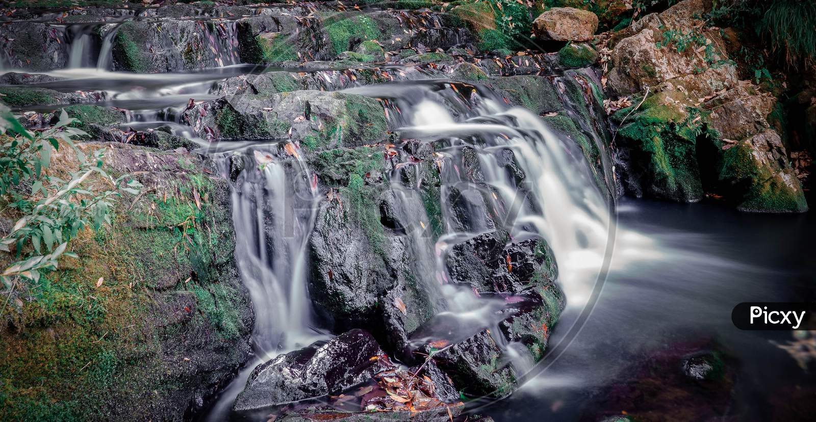 Long Exposure of Water Falls With Silky Smooth Texture