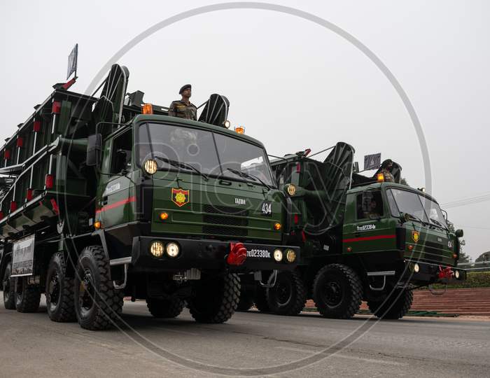 Indian Army Sarvatra Bridging System Practicing for the Republic Day parade in New Delhi