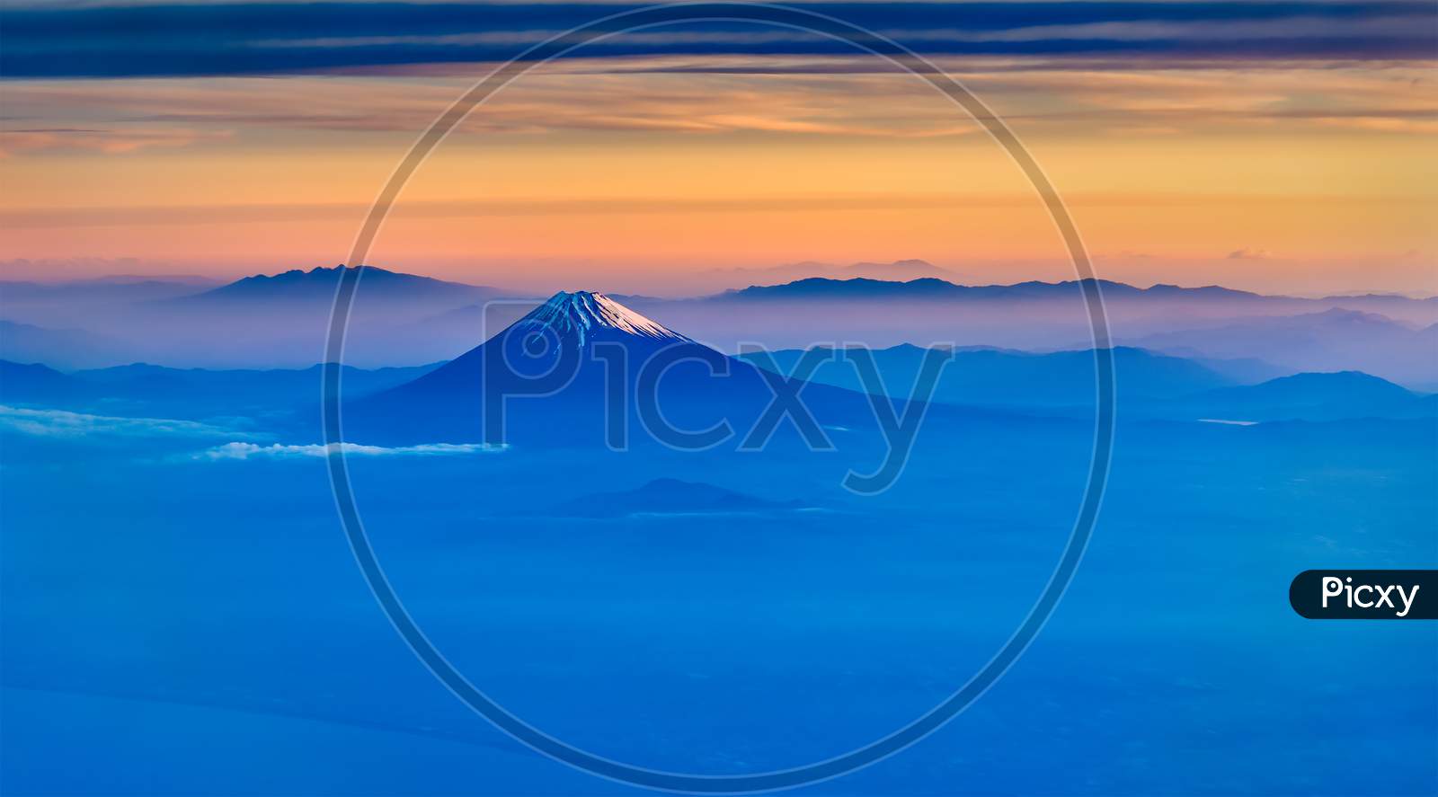 Aerial View Of Mount Fuji In The Morning