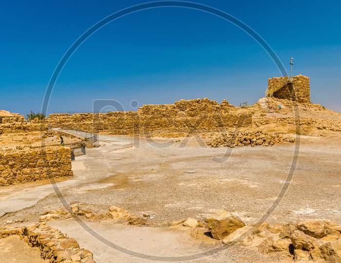 View On Ruins Of Masada Fortress - Judaean Desert, Israel