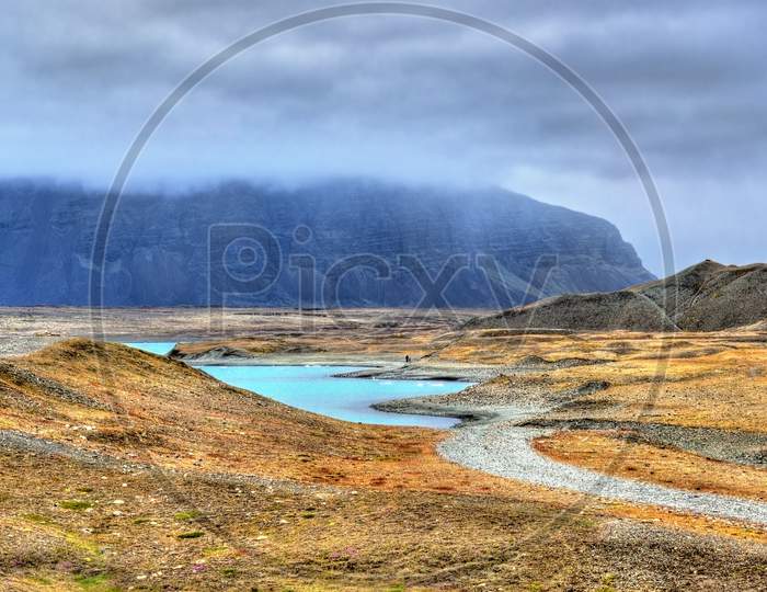 Landscape Near Jokulsarlon Glacier Lagoon, Iceland