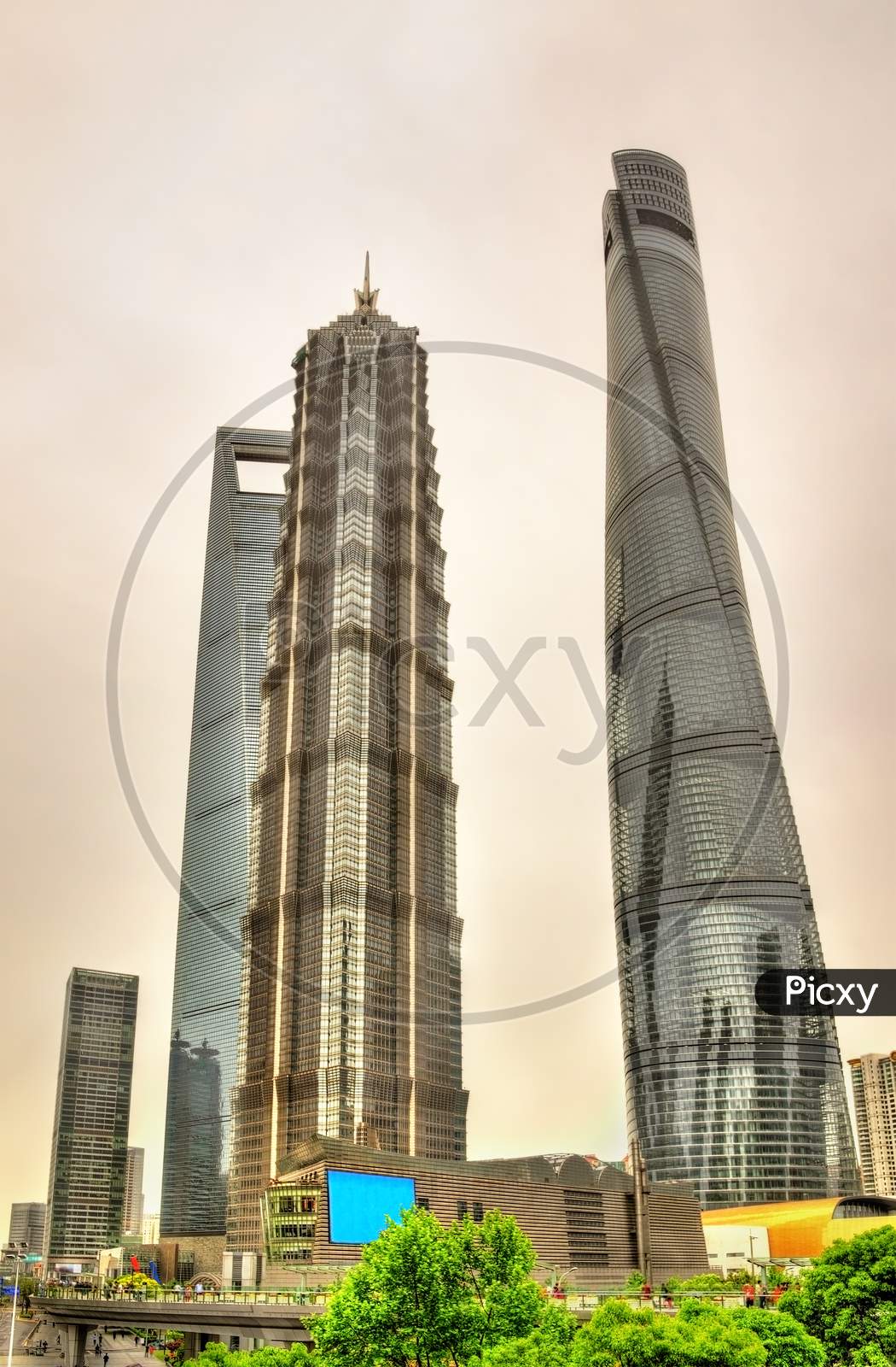Shanghai Skyscrapers At Lujiazui Financial District