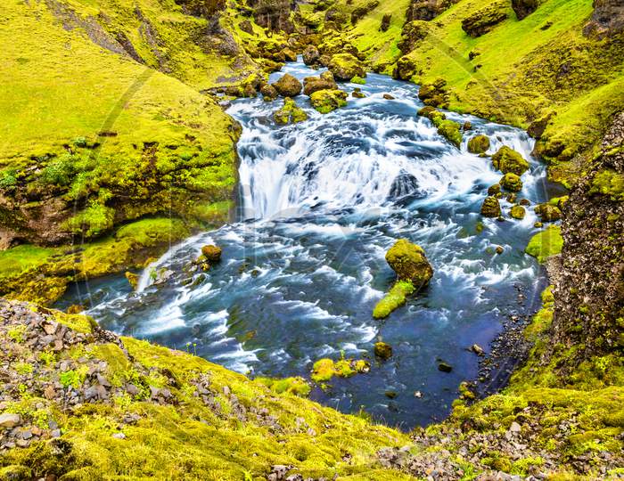 One Of Numerous Waterfalls On The Skoga River - Iceland