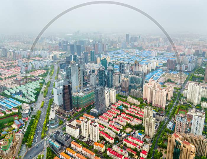 Aerial View Of Shanghai City Centre
