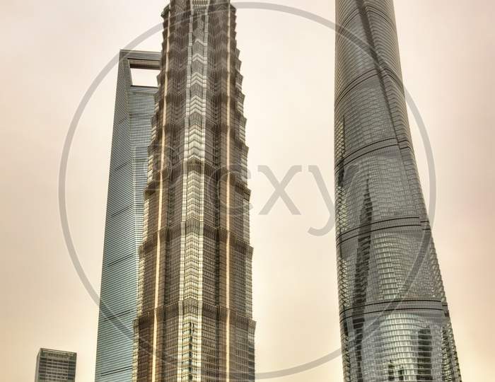 Shanghai Skyscrapers At Lujiazui Financial District