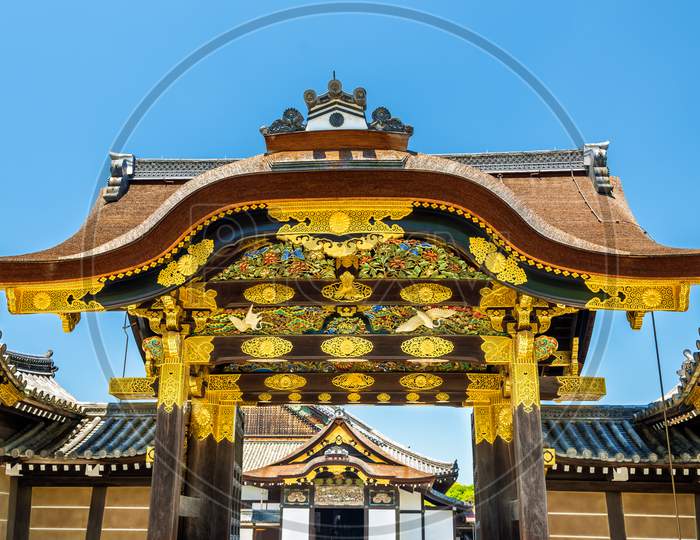 The Karamon Main Gate To Ninomaru Palace At Nijo Castle In Kyoto