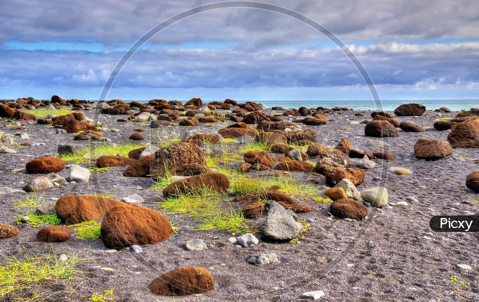 Stones At Reynishofn Beach - Iceland