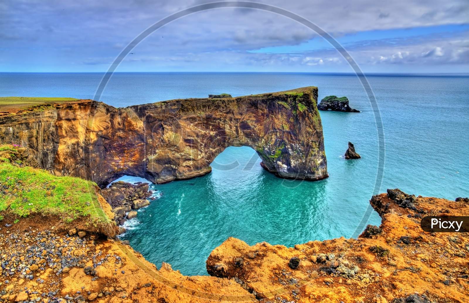 Natural Arch Of Dyrholaey Peninsula - Iceland