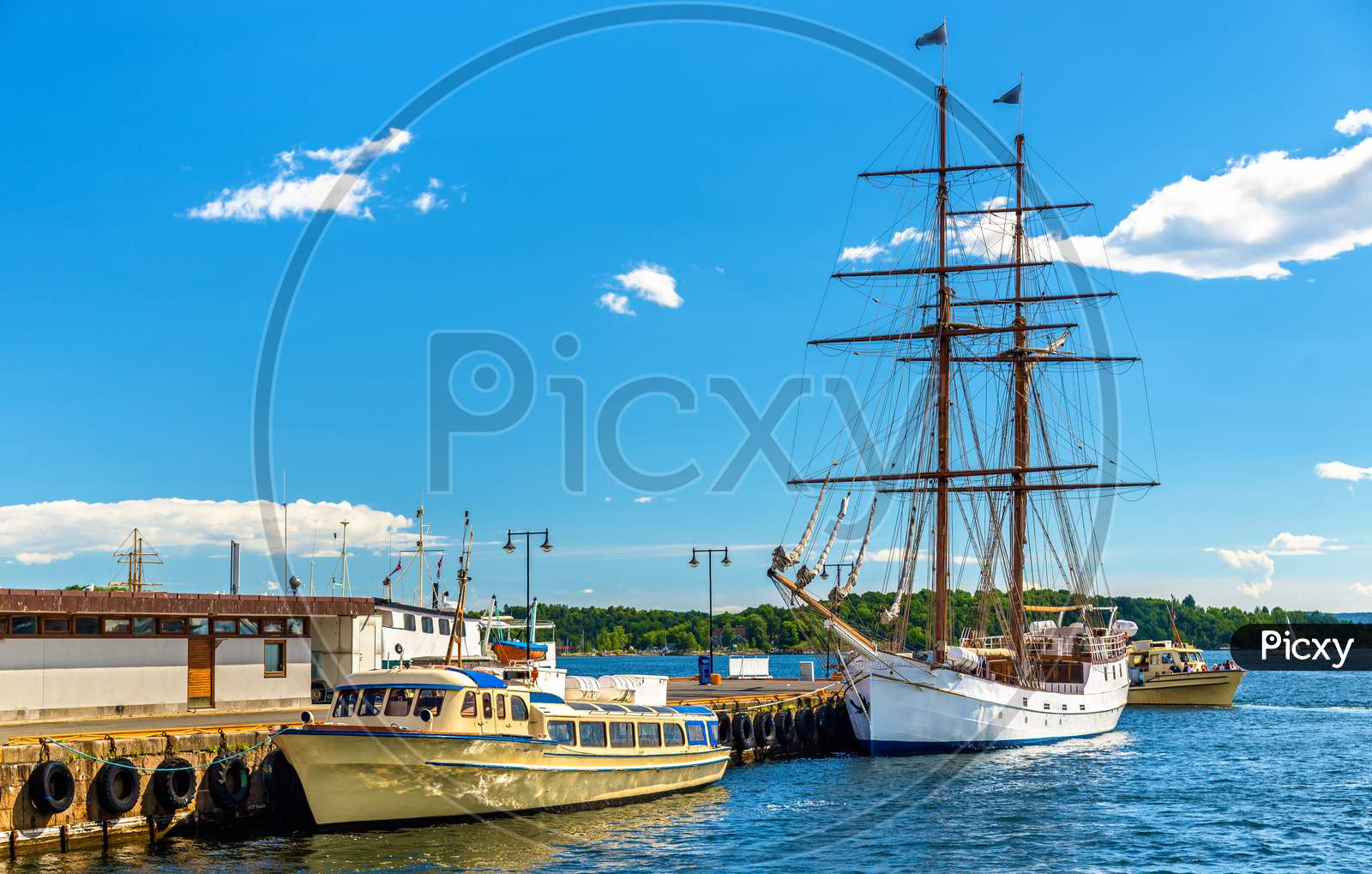 Old Sailer In The Oslo Harbour